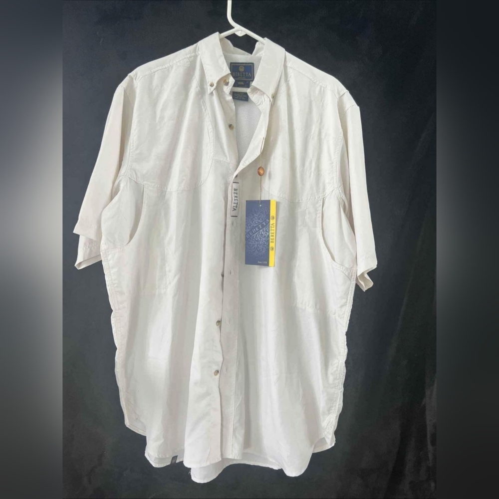 Beretta V-tech White short-sleeved shooting shirt, XXL